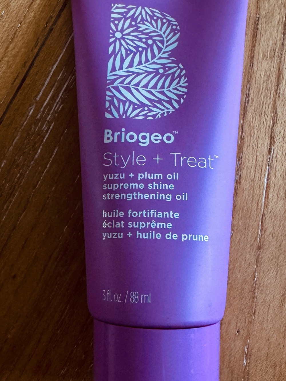 Briogeo Style + Treat Yuzu + Plum Oil Supreme Shine Strengthening Oil — Purple